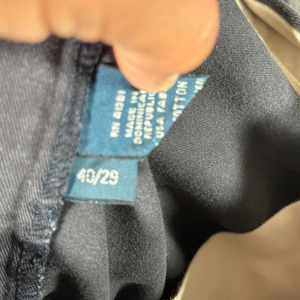 VTG Polo Ralph Lauren Andrew Pant Mens 40x29 Navy Pleated Classic Chino 40